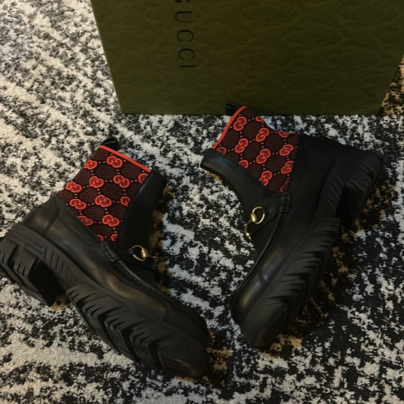 Gucci Men Horsebit-detail GG Jacquard Bootd size 9 - Picture 5 of 9